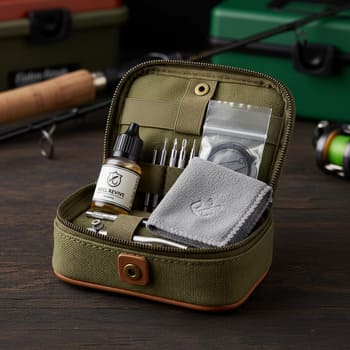 Compact spare kit with oil and cloth