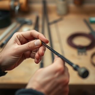 Rod blank alignment checked to the tip