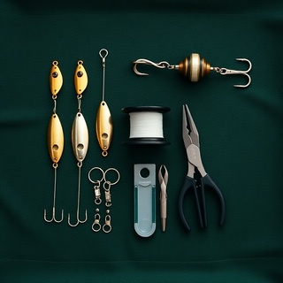 Neat flatlay of tackle tray and tools
