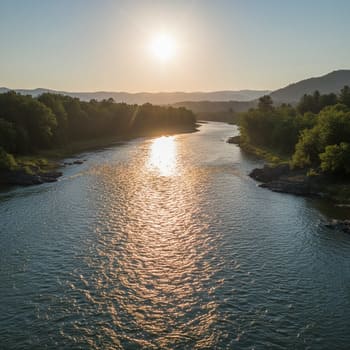 Seam line glowing under low sun