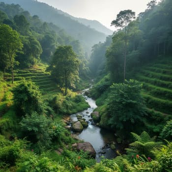 Western Ghats hillside above a creek