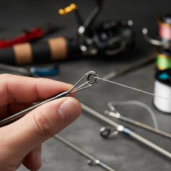 Cotton thread snag test through a guide ring