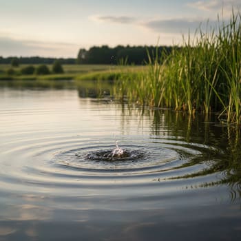 Soft topwater boil near reed line