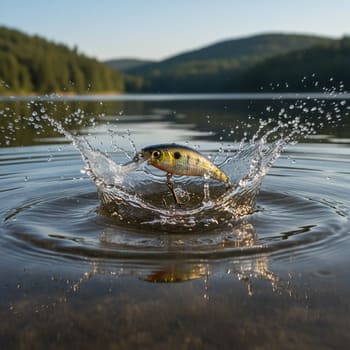 Lure splashing on impact