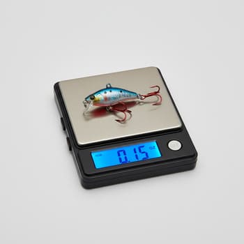 Compact digital scale used for tackle weight