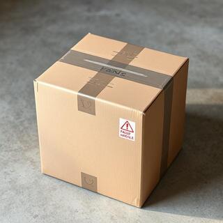 Sealed shipping box with fragile label