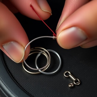 Tying a neat fluorocarbon leader loop