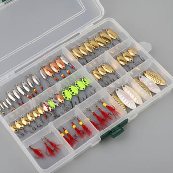 Inline spinners arranged by blade size